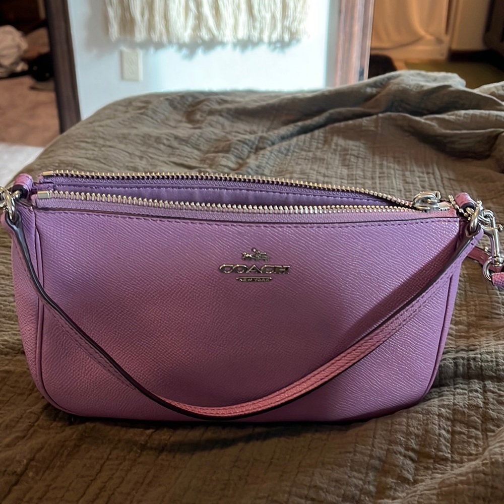 Purple coach purse